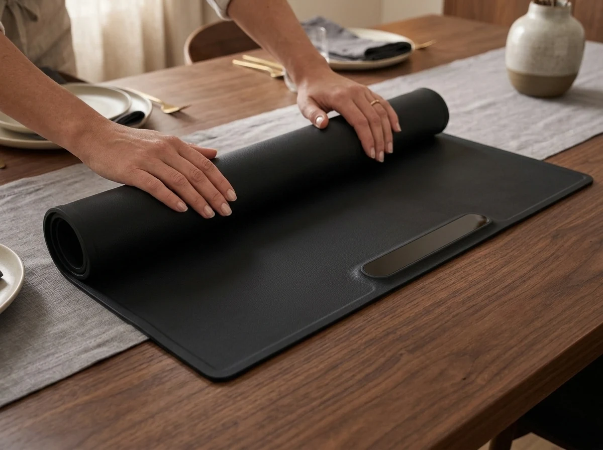 Unroll Across Table or Buffet Counter